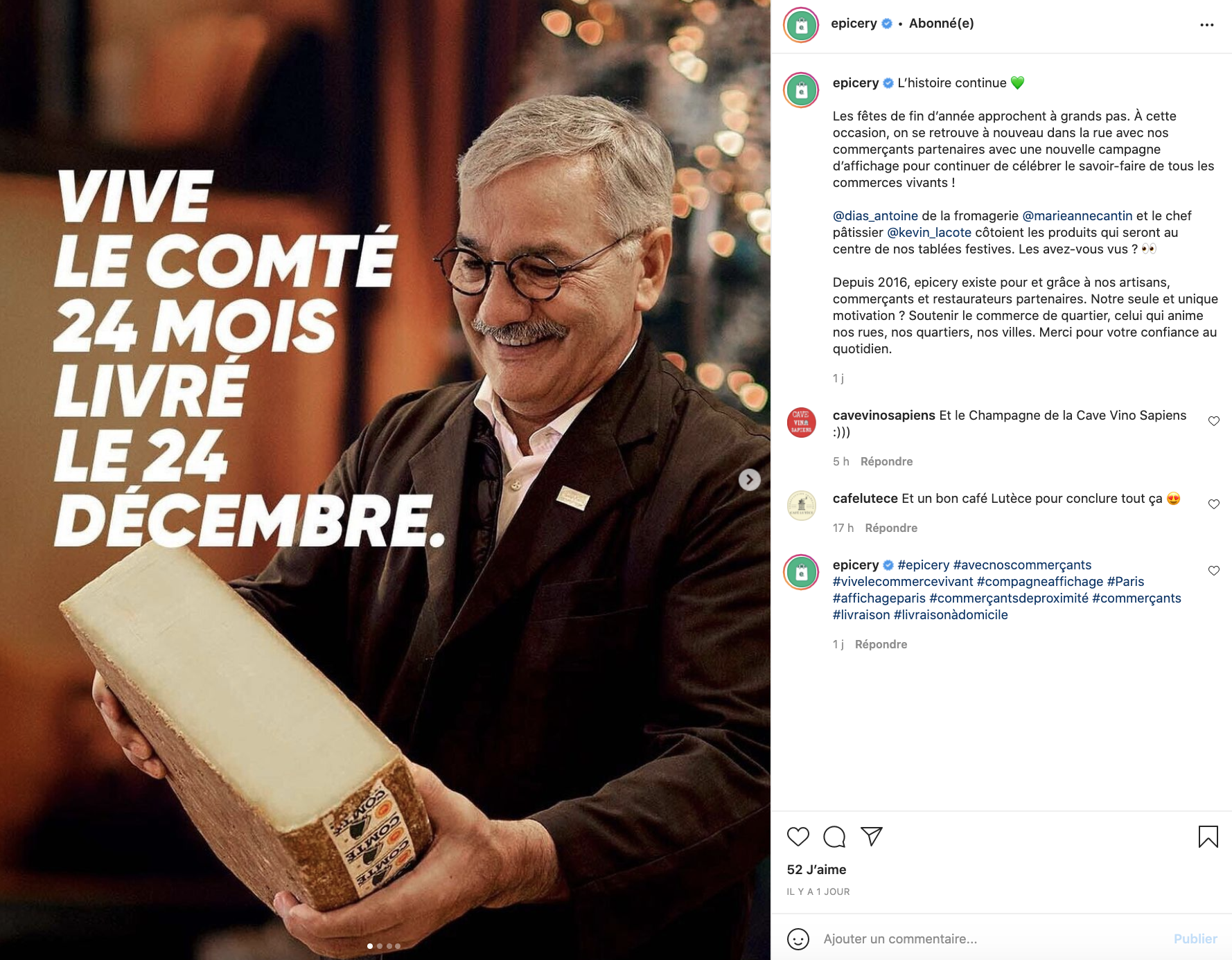 post de produits festifs 