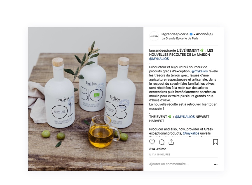 Mise en avant d'un produit tout juste réapprovisionné grâce à Instagram 