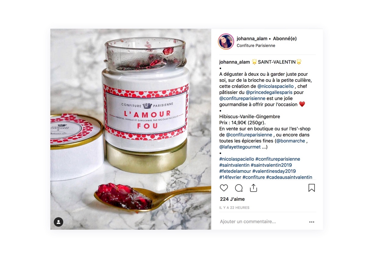 Mise en avant de produits d'actualité grâce à Instagram
