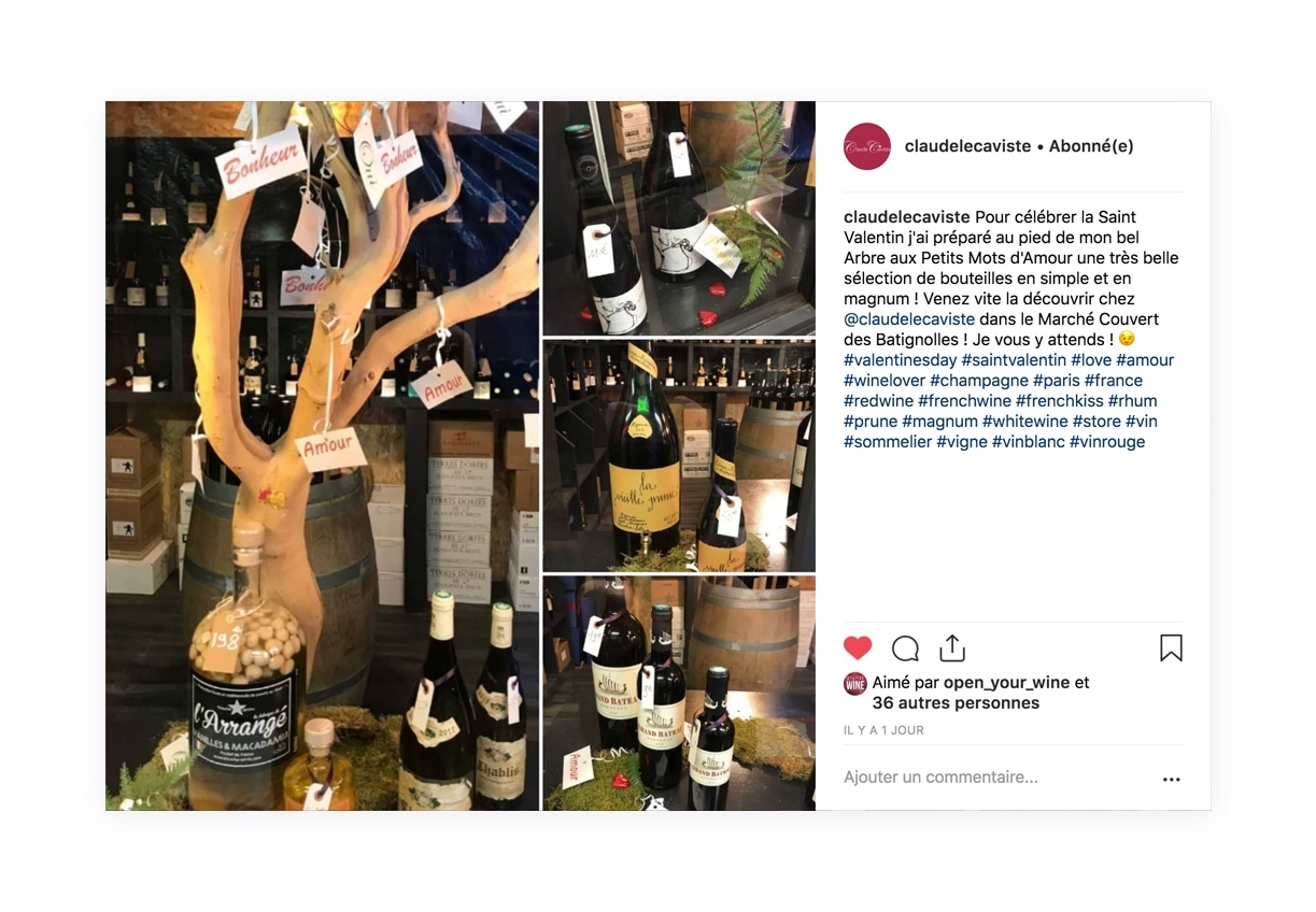Communication en cave pour la Saint Valentin 
