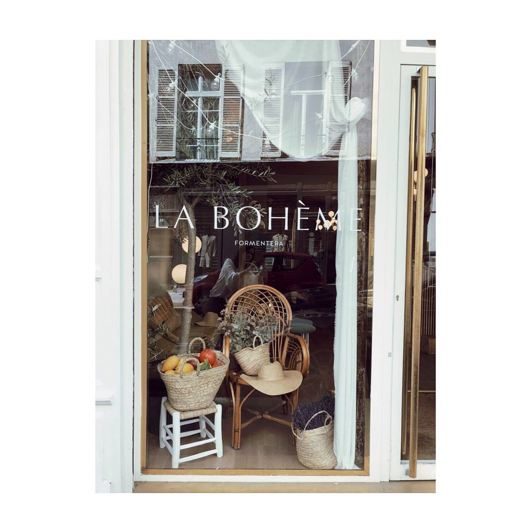 Vitrine de la boutique La Bohème