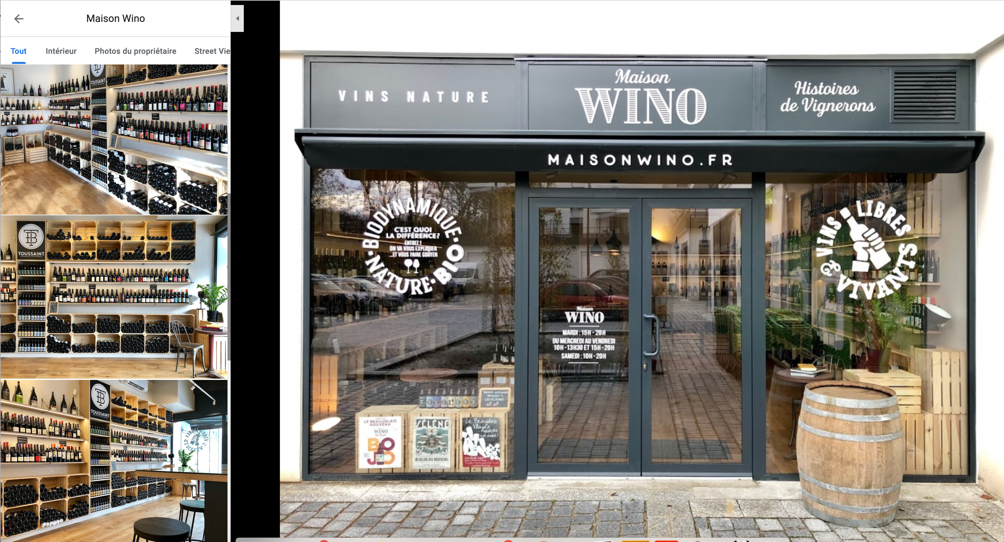 Photos Google MyBusiness Maison Wino Cave