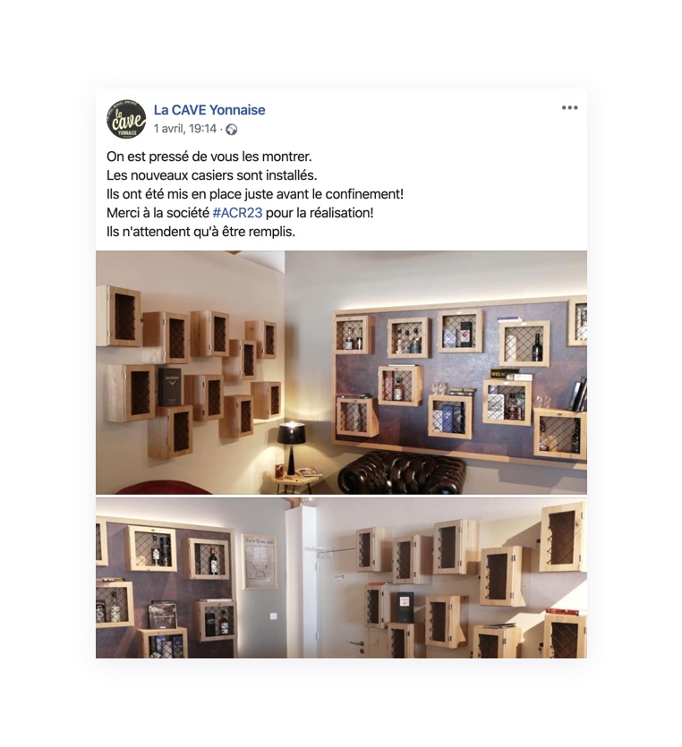 La Cave Yonnaise a fermé boutique mais raconte en photo ses nouvelles installations en boutique