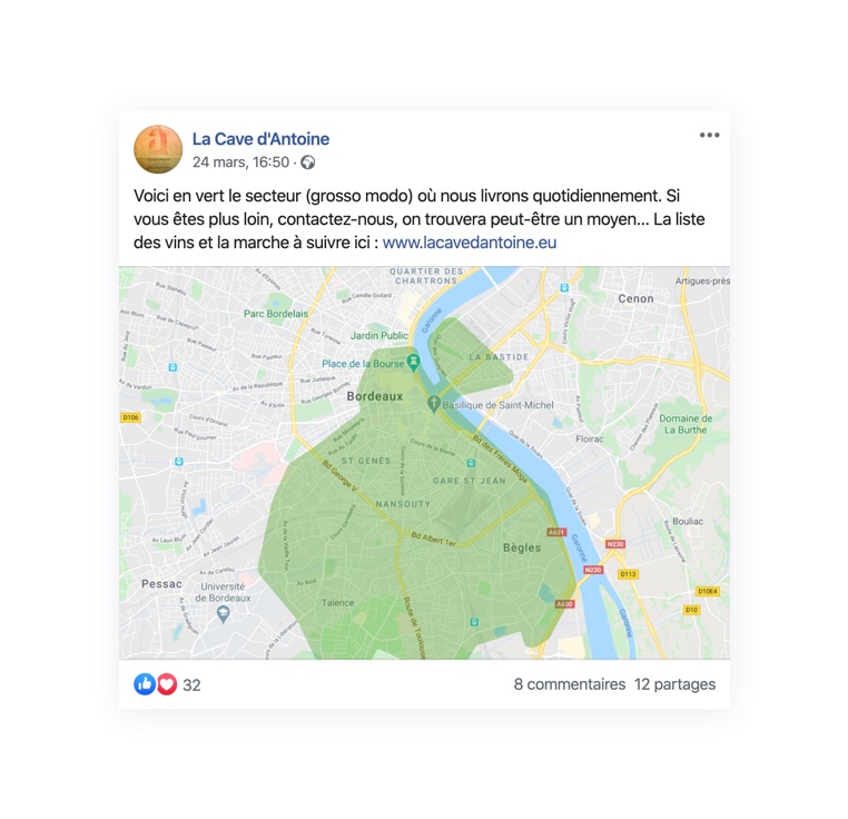 La zone de livraison de la Cave d'Antoine 