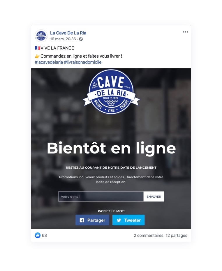 Un post pour annoncer le lancement prochain du site de la Cave de la Ria.