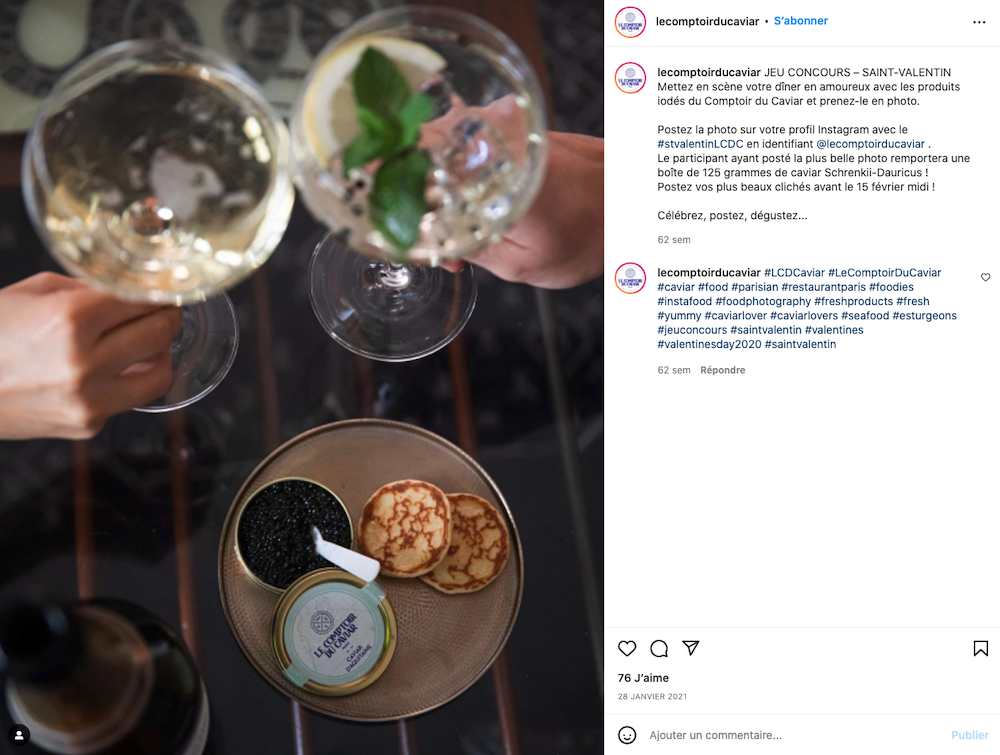 Jeu concours épicerie pour la Saint Valentin