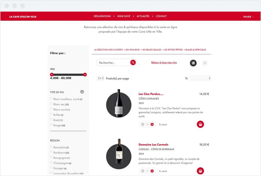 boutique en ligne