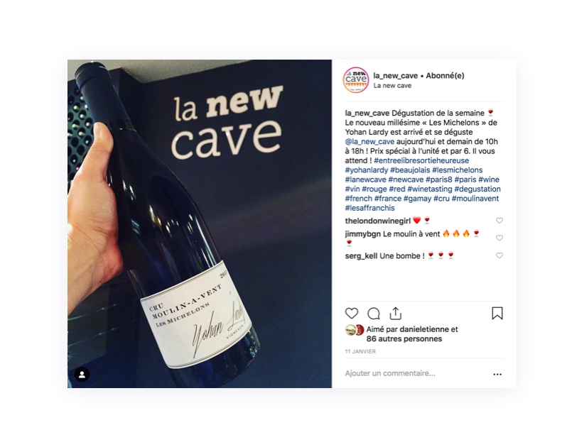 Mise en avant d'un produit en promotion grâce à Instagram. 