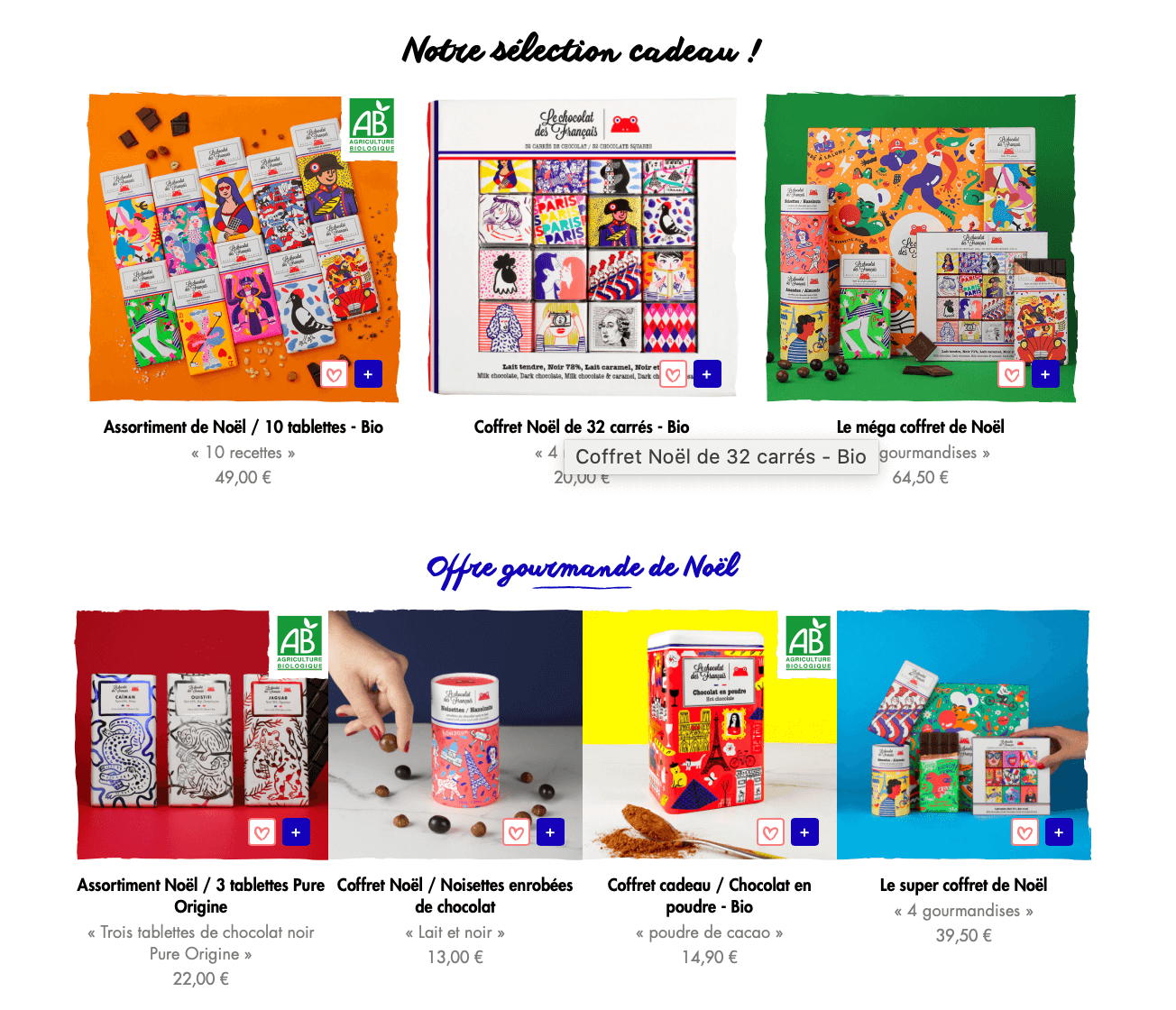 Catalogue produit le Chocolat des Français
