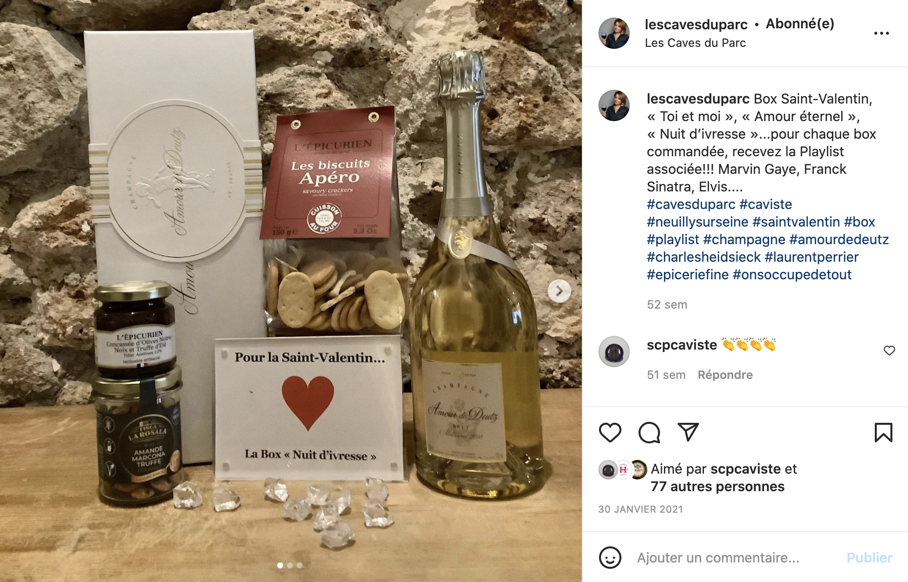 Offre spéciale caviste pour la Saint Valentin 