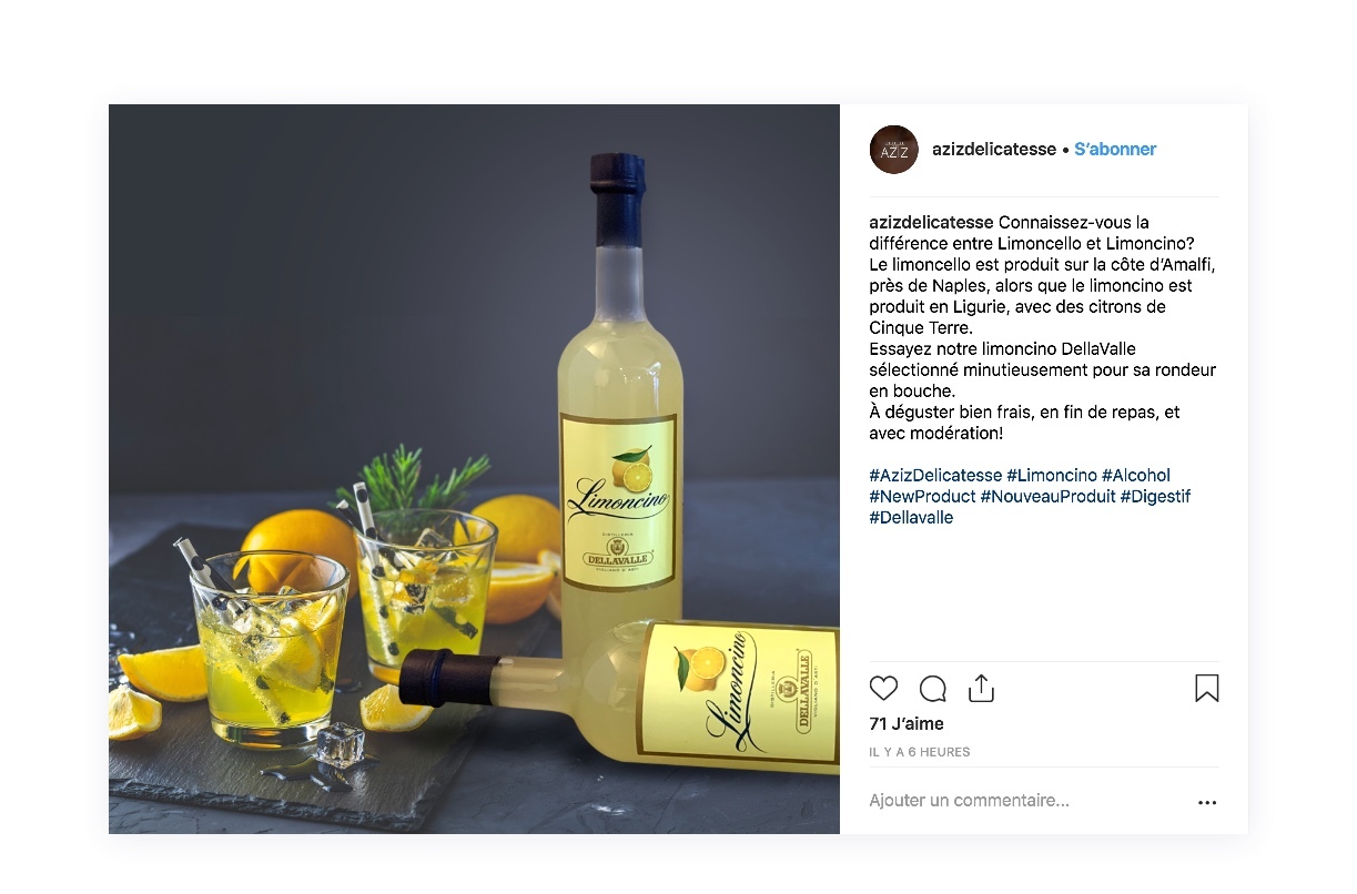 Présentation d'un nouveau produit de votre boutique grâce Instagram 