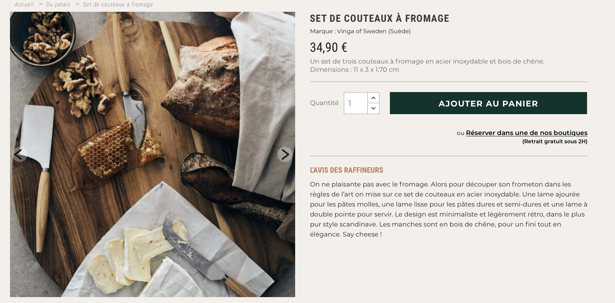 Fiche produit Les Raffineurs 
