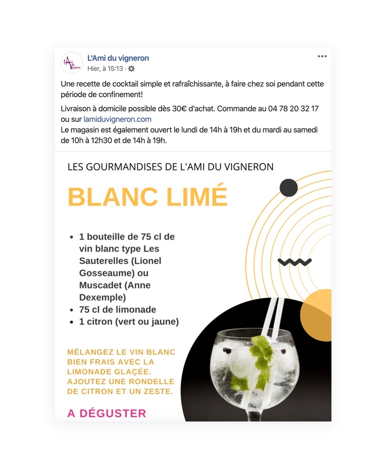 Les recettes alcoolisées de L'Ami du Vigneron
